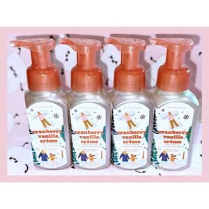 Bath & Body Works Cranberry Vanilla Crème Gentle Clean Foaming Hand Soap x4